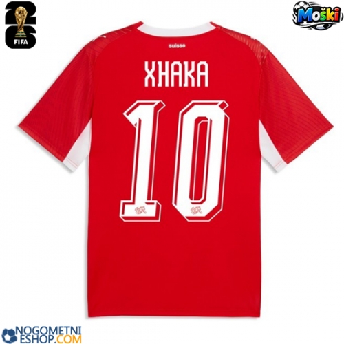 Moški Nogometni dresi Švica Granit Xhaka #10 Domači SP 2026 Kratek Rokav
